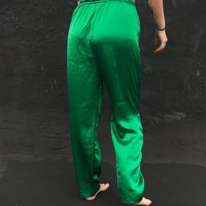 Vintage Victoria Secret Green Silk Pant